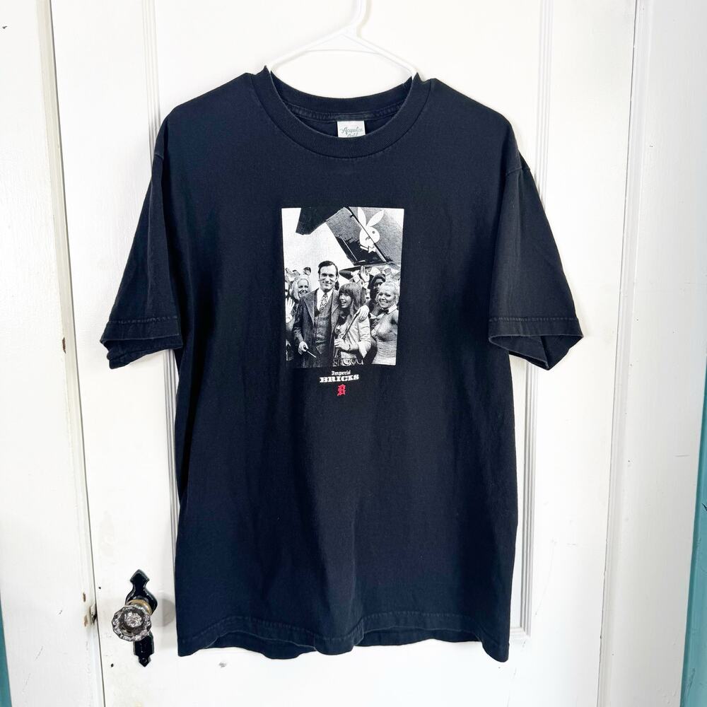 Acapulco Gold Imperial Bricks Playboy Bunny Hugh Hefner Graphic T-Shirt Large L